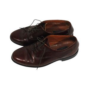 BOSTONIAN First Flex Classic Derby Dress Shoes Brown Mens Size 8 D Cap Toe